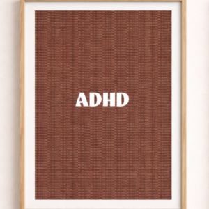 adhd plakat (brun)